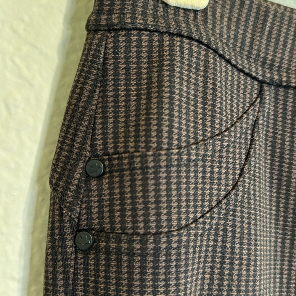 Sanctuary Anthropologie Houndstooth Brown/Black Pointe Leggings Pull On - XS - Picture 3 of 15